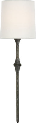 Dauphine Sconce | Aged Iron | Linen Shade