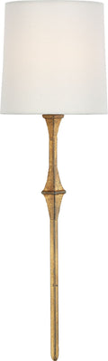 Dauphine Sconce | Gilded Iron | Linen Shade