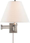 Primitive Swing Arm | Antique Nickel | Linen Shade
