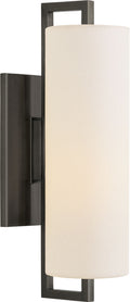 Bowen Medium Sconce | Bronze | Linen Shade