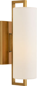 Bowen Medium Sconce | Hand-Rubbed Antique Brass | Linen Shade