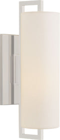 Bowen Medium Sconce | Polished Nickel | Linen Shade