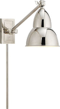 French Library Single Arm Wall Lamp | Polished Nickel