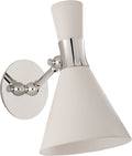 Liam Small Articulating Sconce | Polished Nickel | Matte White Shade