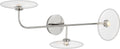 Calvino Large Arched Sconce | Polished Nickel | Clear Glass