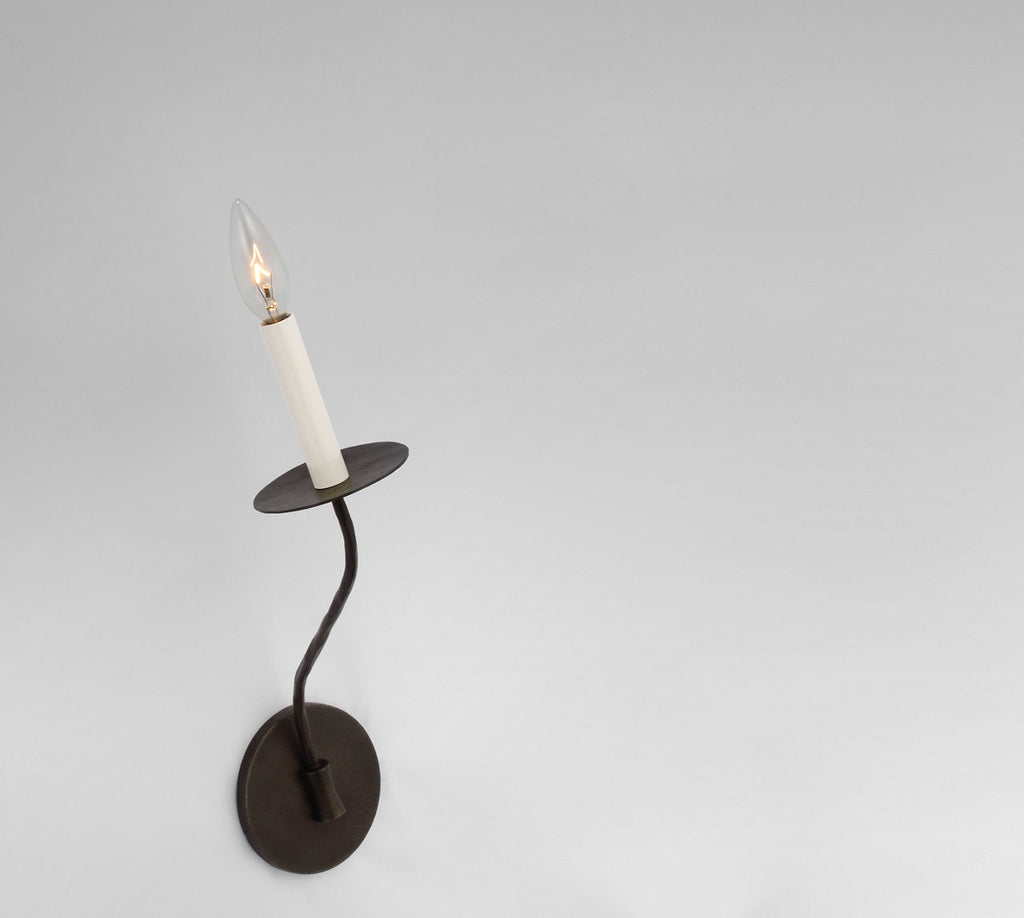 Belfair Medium Single Sconce | Aged Iron