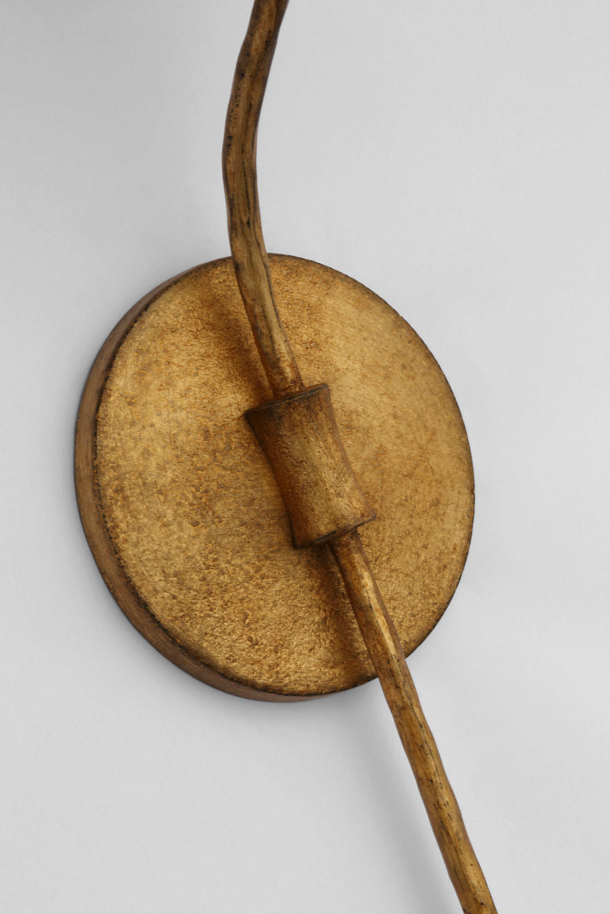 Belfair Large Tail Sconce | Gilded Iron