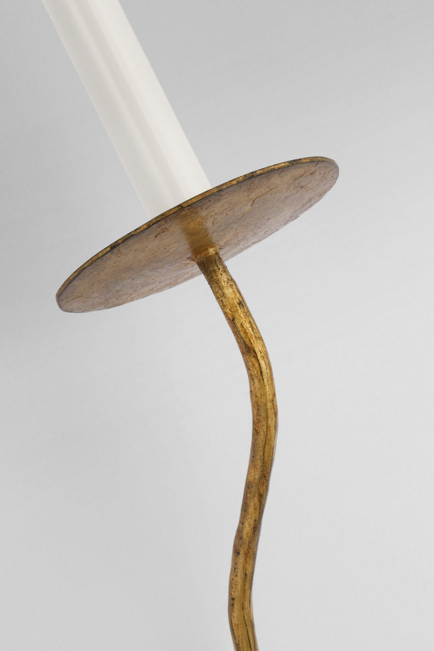 Belfair Large Tail Sconce | Gilded Iron