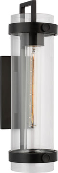 Kears Medium Bracketed Wall Light | Aged Iron | Clear Glass