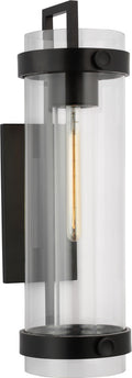 Kears Large Bracketed Wall Light | Aged Iron | Clear Glass