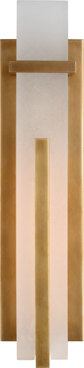 Malik Large Sconce | Hand-Rubbed Antique Brass | Alabaster