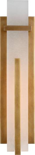 Malik Large Sconce | Hand-Rubbed Antique Brass | Alabaster