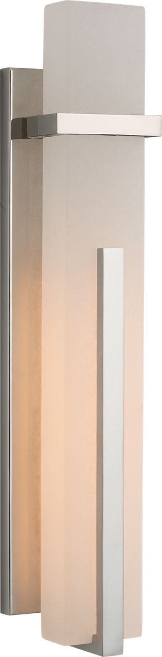 Malik Large Sconce | Polished Nickel | Alabaster