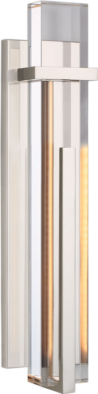 Malik Large Sconce | Polished Nickel | Crystal