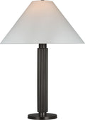 Durham Large Table Lamp | Bronze | Linen Shade
