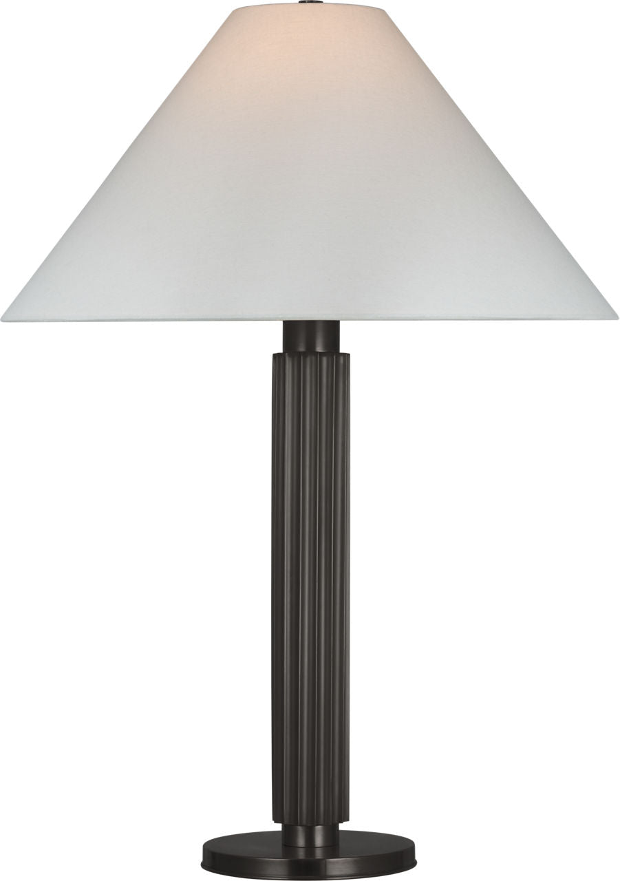 Durham Large Table Lamp | Bronze | Linen Shade