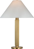 Durham Large Table Lamp | Soft Brass | Linen Shade