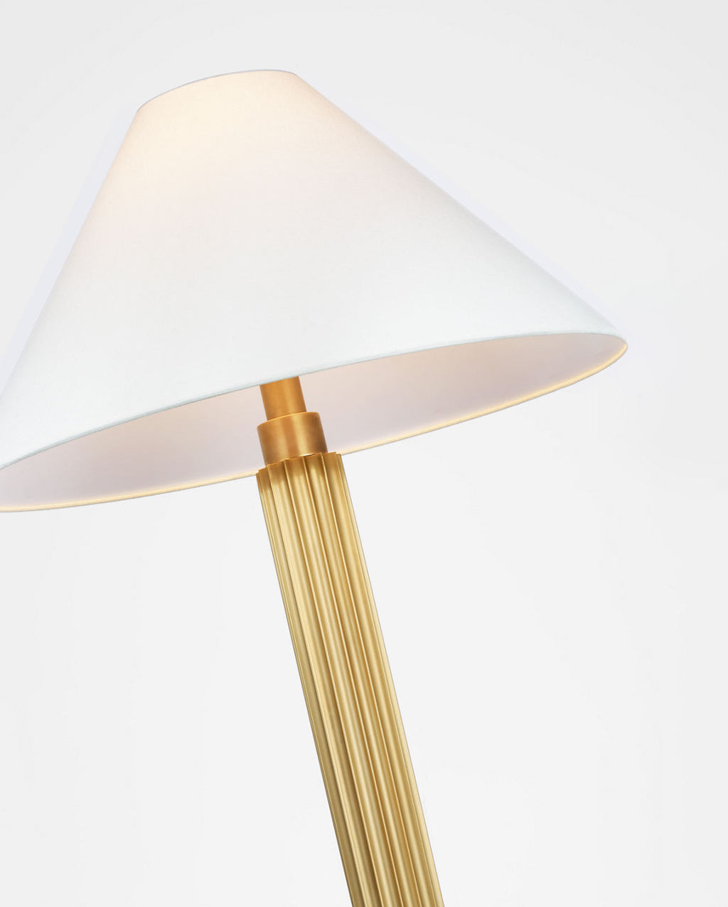 Durham Large Table Lamp | Soft Brass | Linen Shade