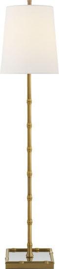 Grenol Buffet Lamp | Hand-Rubbed Antique Brass | Linen Shade