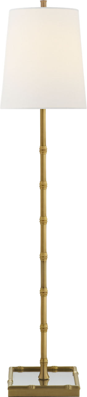 Grenol Buffet Lamp | Hand-Rubbed Antique Brass | Linen Shade