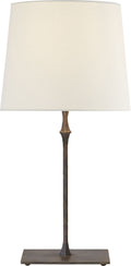 Dauphine Bedside Lamp | Aged Iron | Linen Shade