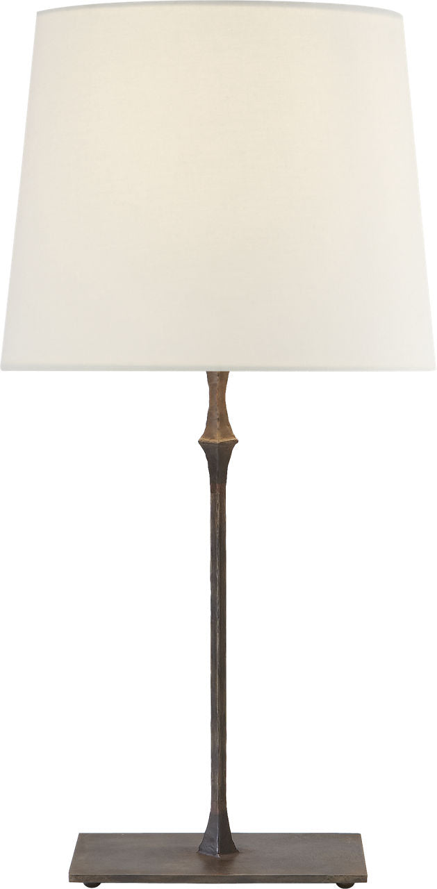 Dauphine Bedside Lamp | Aged Iron | Linen Shade