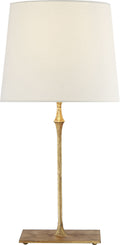 Dauphine Bedside Lamp | Gilded Iron | Linen Shade