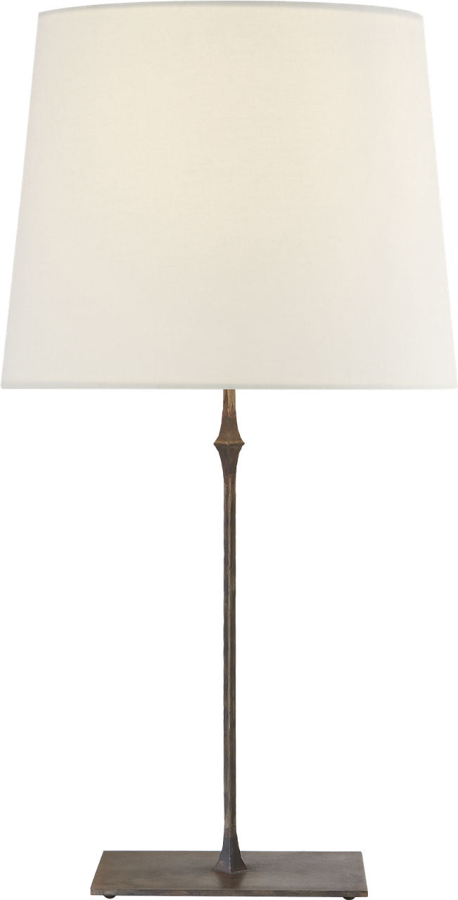 Dauphine Table Lamp | Aged Iron | Linen Shade