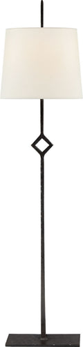 Cranston Buffet Lamp | Aged Iron | Linen Shade