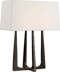 Scala Hand-Forged Bedside Lamp | Aged Iron | Linen Shade