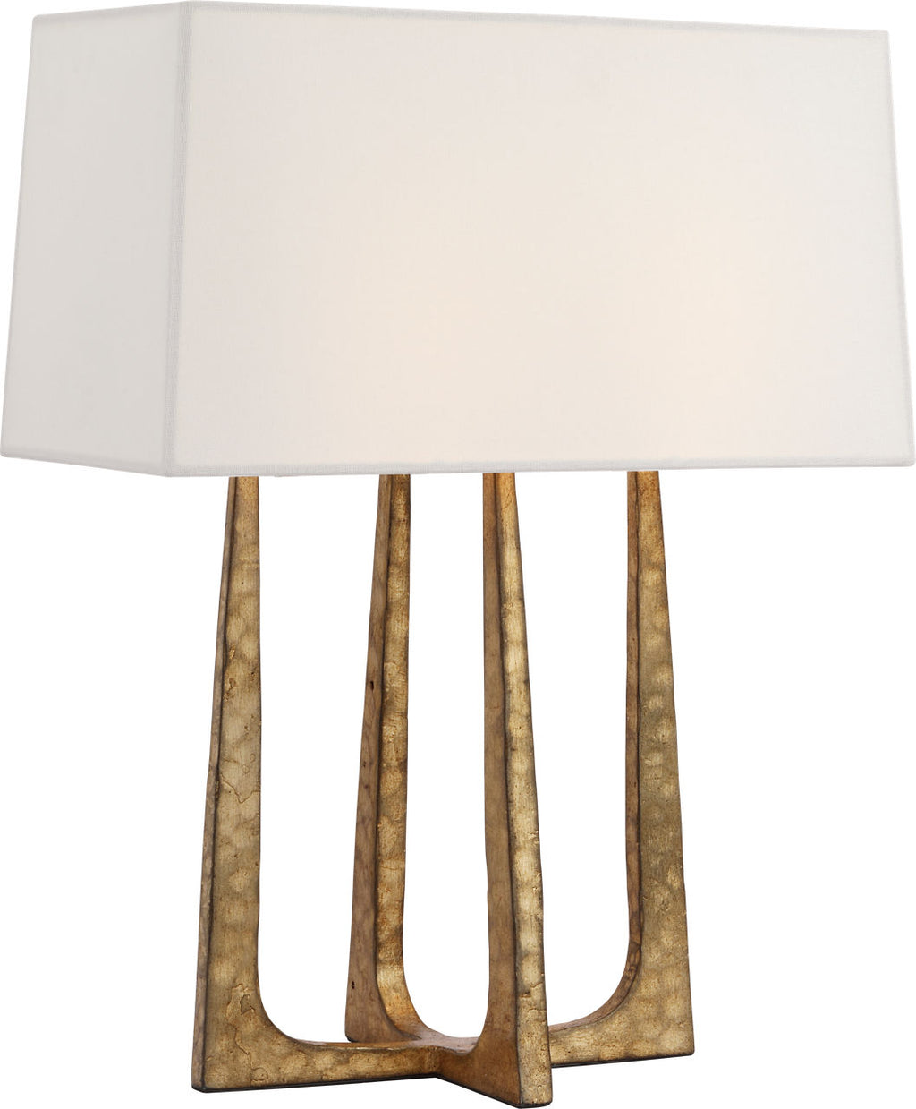 Scala Hand-Forged Bedside Lamp | Gilded Iron | Linen Shade