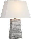 Gates Medium Rectangle Table Lamp | Malt White Dust | Linen Shade