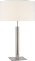 Serre Large Table Lamp | Polished Nickel | Linen Shade