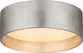 Shaw 5" Solitaire Flush Mount | Burnished Silver Leaf | White Glass