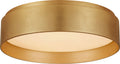 Shaw Small Flush | Gild | White Glass