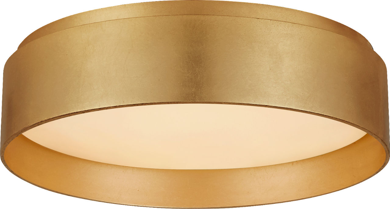 Shaw Small Flush | Gild | White Glass