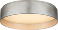 Shaw Medium Flush | Burnished Silver Leaf | White Glass