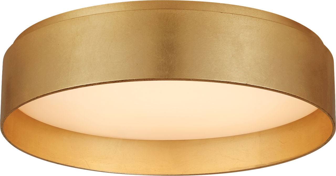 Shaw Medium Flush | Gild | White Glass