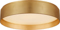 Shaw Large Flush | Gild | White Glass