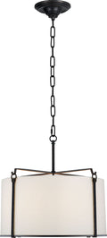 Aspen Medium Hanging Shade | Black Rust | Linen Shade