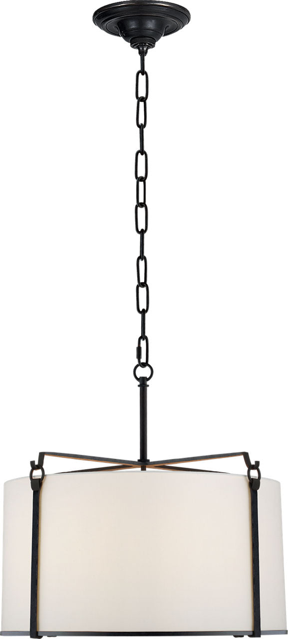 Aspen Medium Hanging Shade | Black Rust | Linen Shade