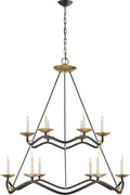 Choros Two-Tier Chandelier | Aged Iron