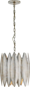 Hatton Small Chandelier | Burnished Silver Leaf
