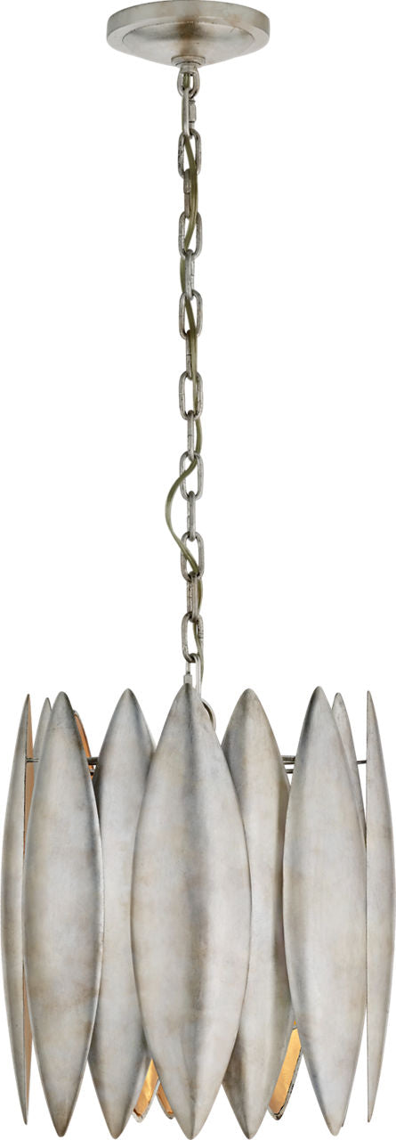 Hatton Small Chandelier | Burnished Silver Leaf