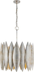 Hatton Large Chandelier | Burnished Silver Leaf