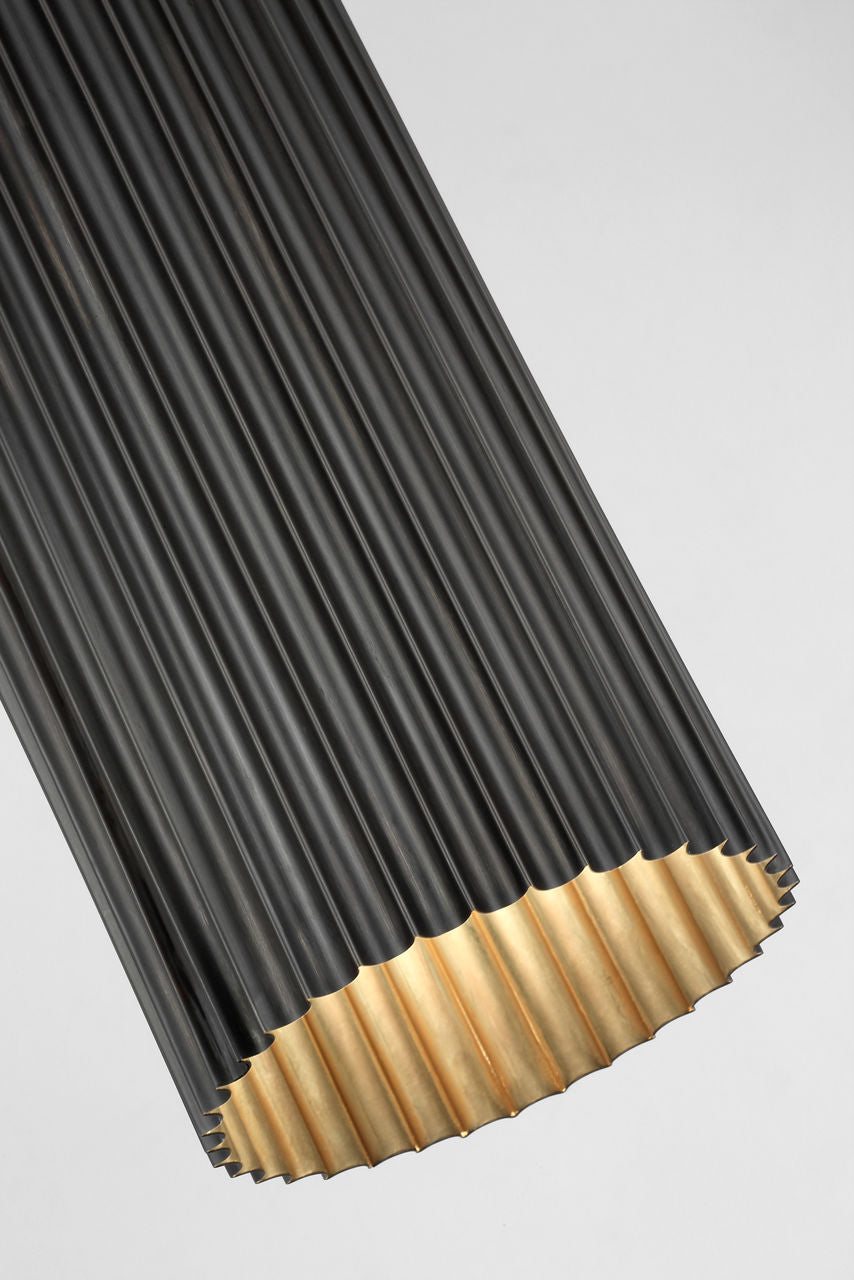 Rivers Small Fluted Pendant | Bronze