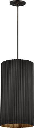 Rivers Medium Fluted Pendant | Bronze