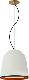 Murphy Small Pendant | Plaster White and Dark Teak