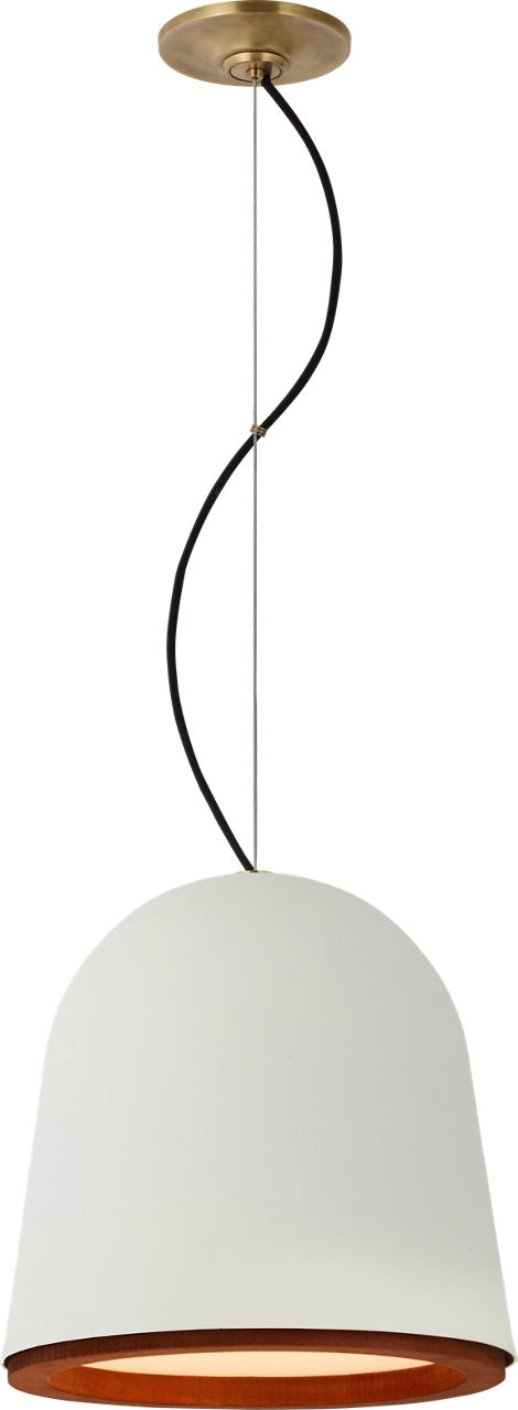 Murphy Small Pendant | Plaster White and Dark Teak