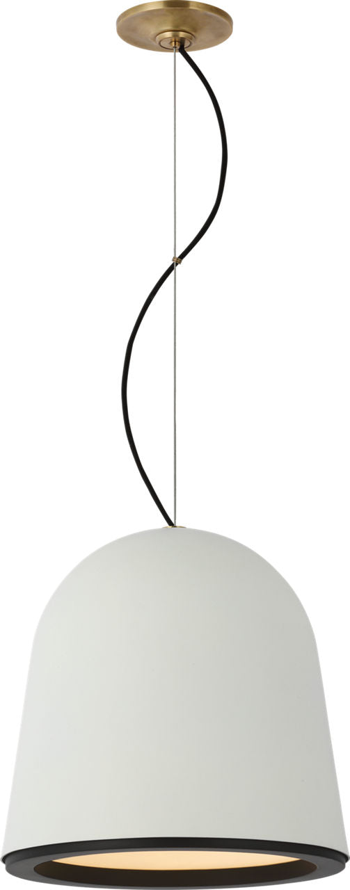 Murphy Small Pendant | Plaster White and Matte Black